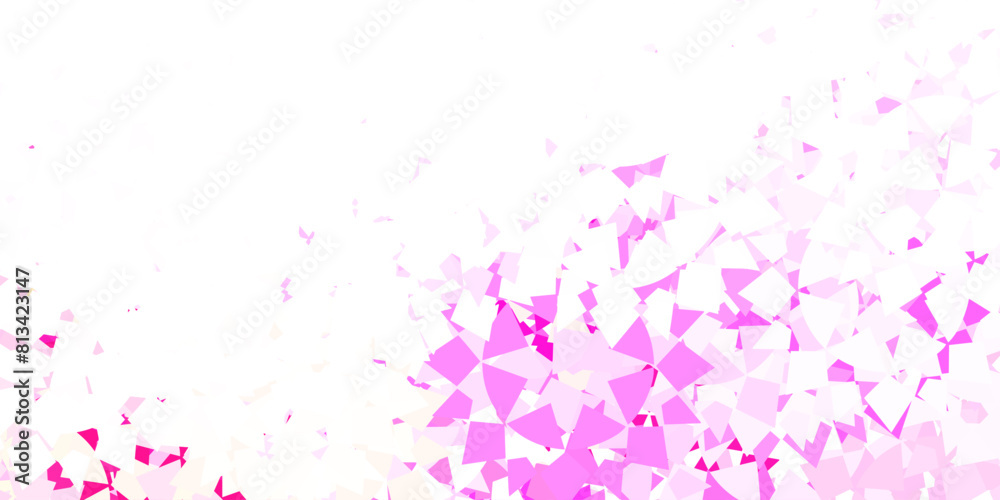 Light pink vector background with polygonal forms.