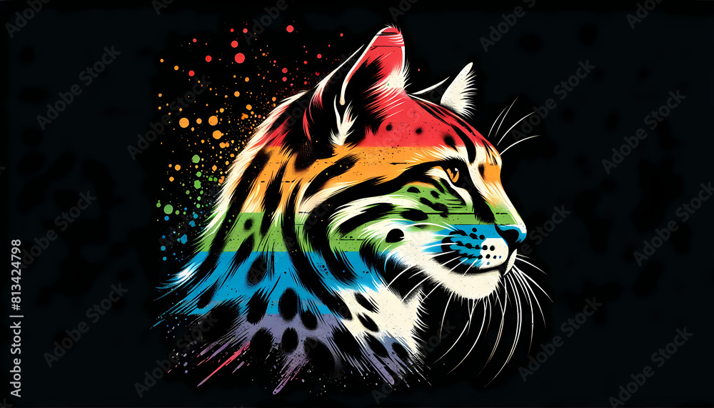 Savannah Cat Concept for respecting and supporting the diversity of Gay Lesbian transgenders Equality in pride month vector illustration Celebrate Pride Month with Rainbow LGBTQ+ flag Savannah Cat Concept for respecting and supporting the diversity of Gay Lesbian transgenders Equality in pride month vector illustration Celebrate Pride Month with Rainbow LGBTQ+ flag