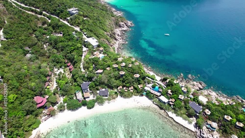 Fly over Sai Daeng Beach towards Aow Luek Beach photo