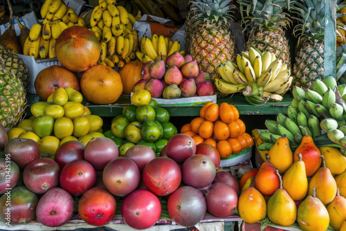 Fresh fruits and bright colors