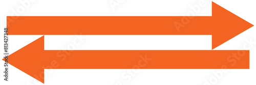 Long arrows vector icons. Black horizontal double arrow. long arrow icon sketched as vector symbol.