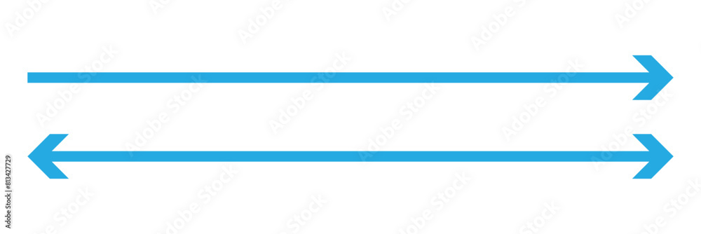 Fototapeta premium Straight long right vector arrow icon