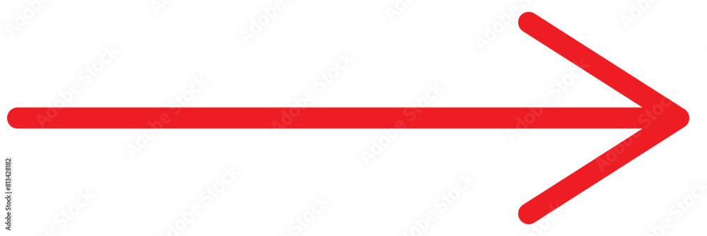 Straight long arrow, left thin line, blue cursor, horizontal element, thick pointer vector icon isolated on white background. Simple illustration Straight long arrow, left thin line, blue cursor, horizontal element, thick pointer vector icon isolated on white background. Simple illustration