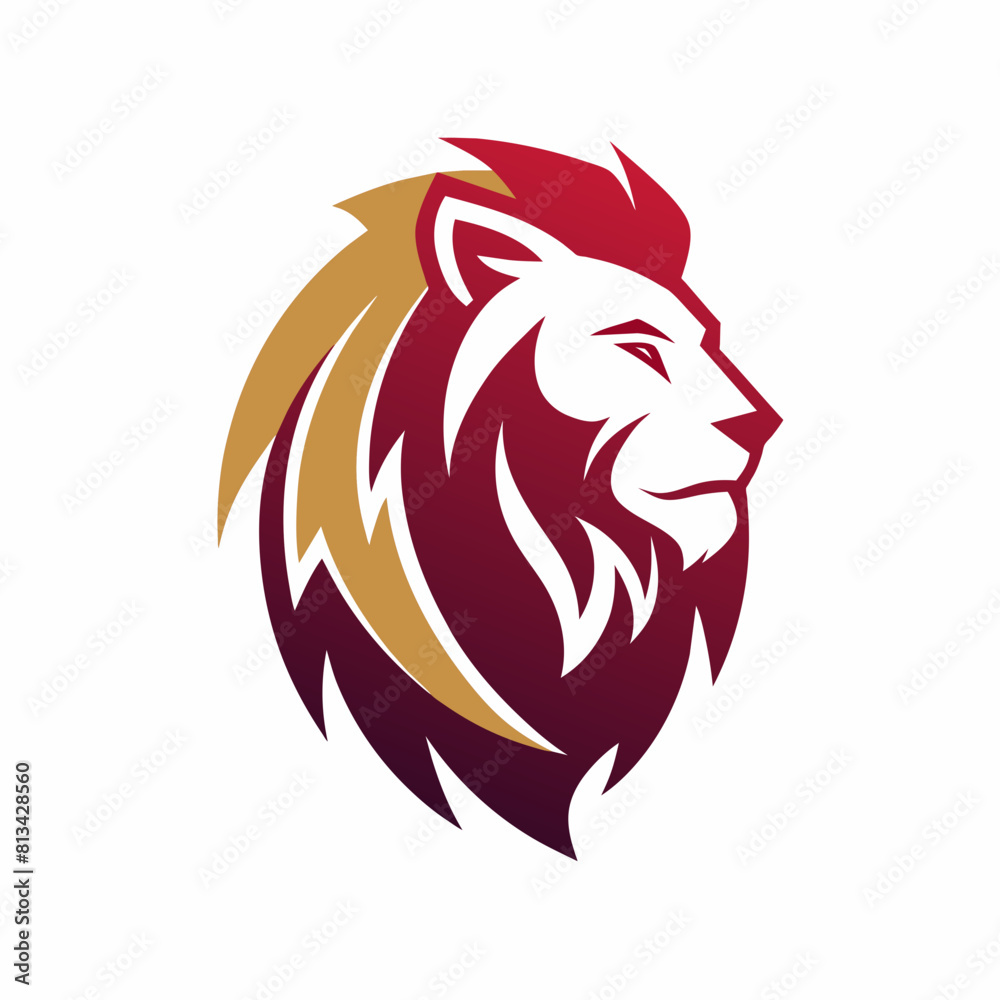 Obraz premium A lion's head logo icon