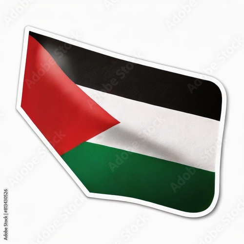 Palestine Flag Sticker Isolated on White Free Download Palestine Flag Sticker Isolated on White - GFXLoad