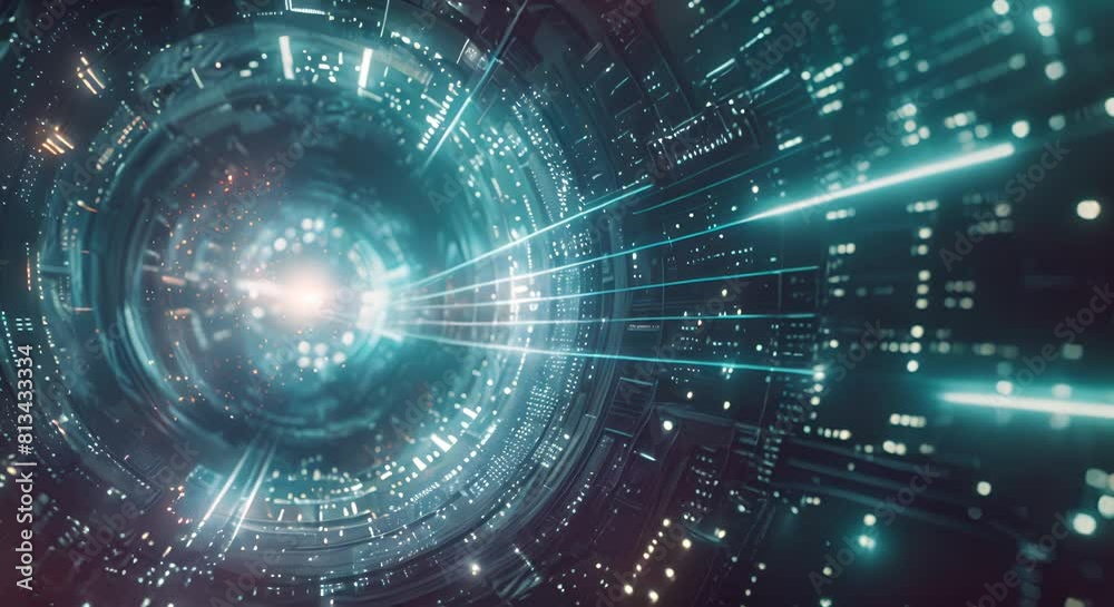 a cybernetic beacon, casting a light that guides lost data packets back to the safety of the network, a cybernetic beacon, casting a light that guides lost data packets back to the safety of the network,