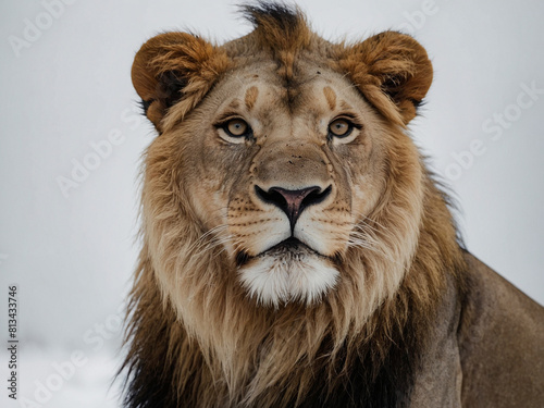 Illustration of a lion on a white background