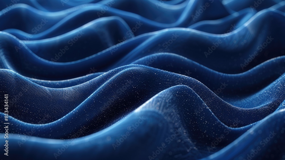 Deep blue velvet with rhythmic waves and subtle sparkles enhancing the luxurious feel
Deep blue velvet with rhythmic waves and subtle sparkles enhancing the luxurious feel