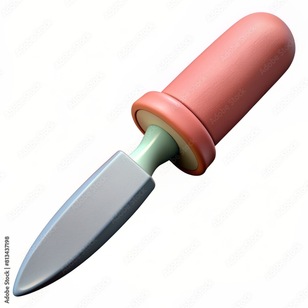 3D Render of a cake carving knife for sculpting intricate shapes, on isolated white background, Generative AI 3D Render of a cake carving knife for sculpting intricate shapes, on isolated white background, Generative AI