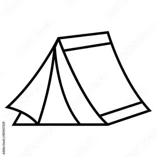 Camping tent at outdoor camp icon for apps and websites