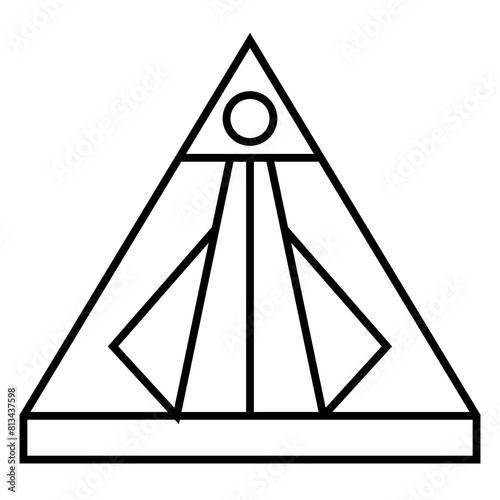 Camping tent at outdoor camp icon for apps and websites