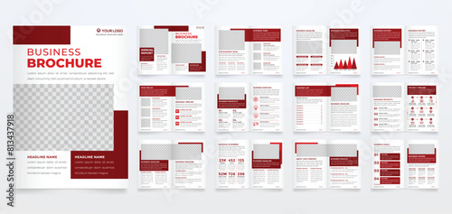minimalist business brochure template with simple style and modern layout
