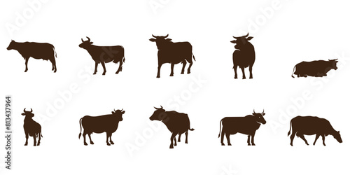 flat cow silhouette