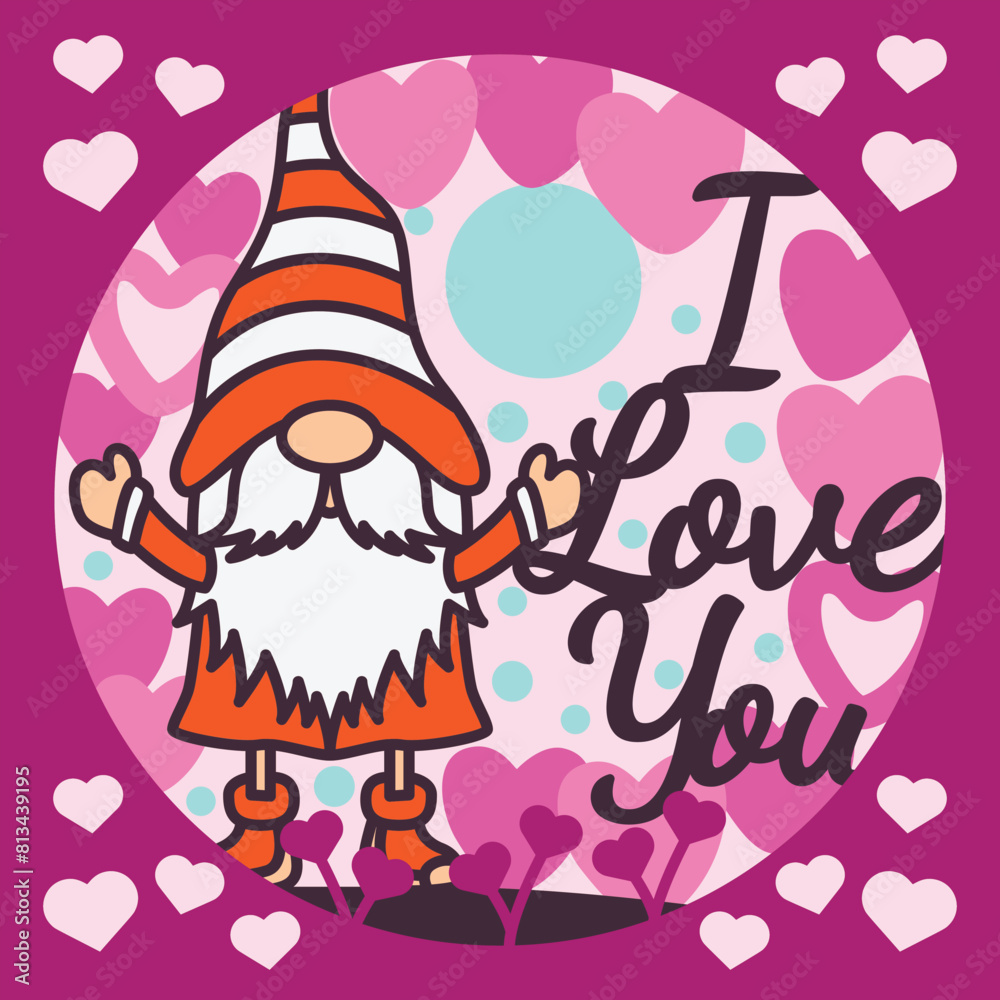 Valentine Gnome Shadow Box Background Valentine Gnome Shadow Box Background