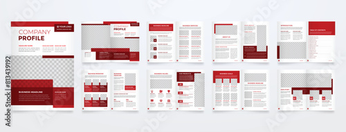 minimalist business brochure template with simple style and modern layout