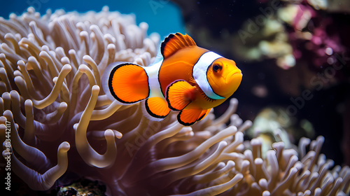Brightly colored clownfish