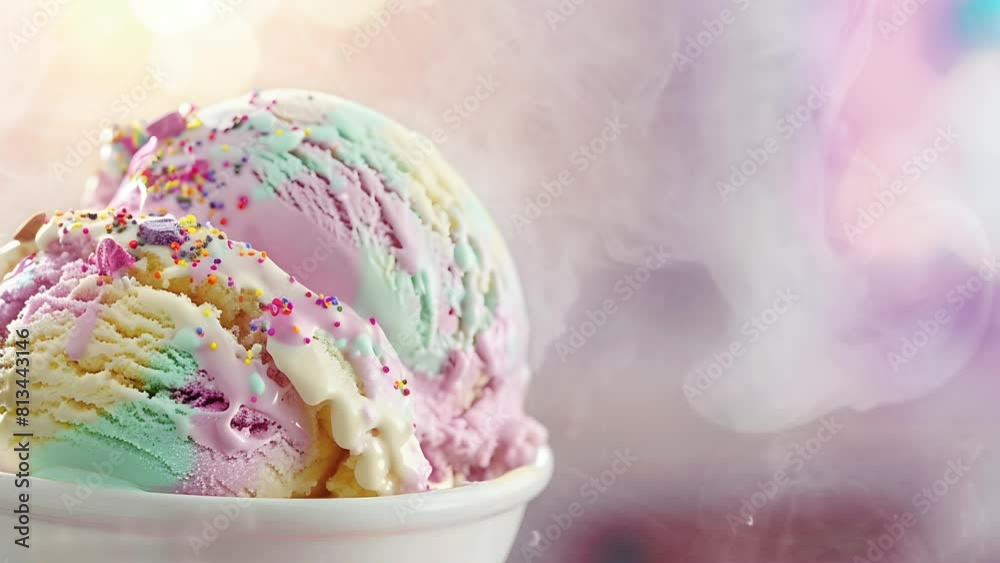 Close-up shoot of a tantalizing scoop of ice cream, Close-up shoot of a tantalizing scoop of ice cream,