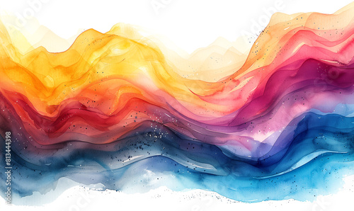 Abstract rainbow watercolor background