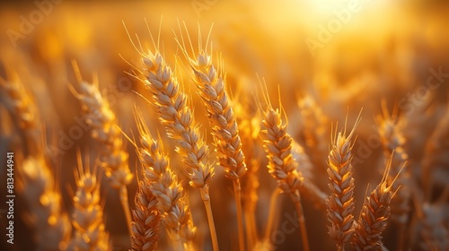 Golden Wheat Field at Sunset © Suryani