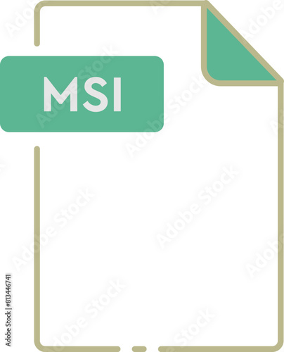 MSI File format minimal icon outline