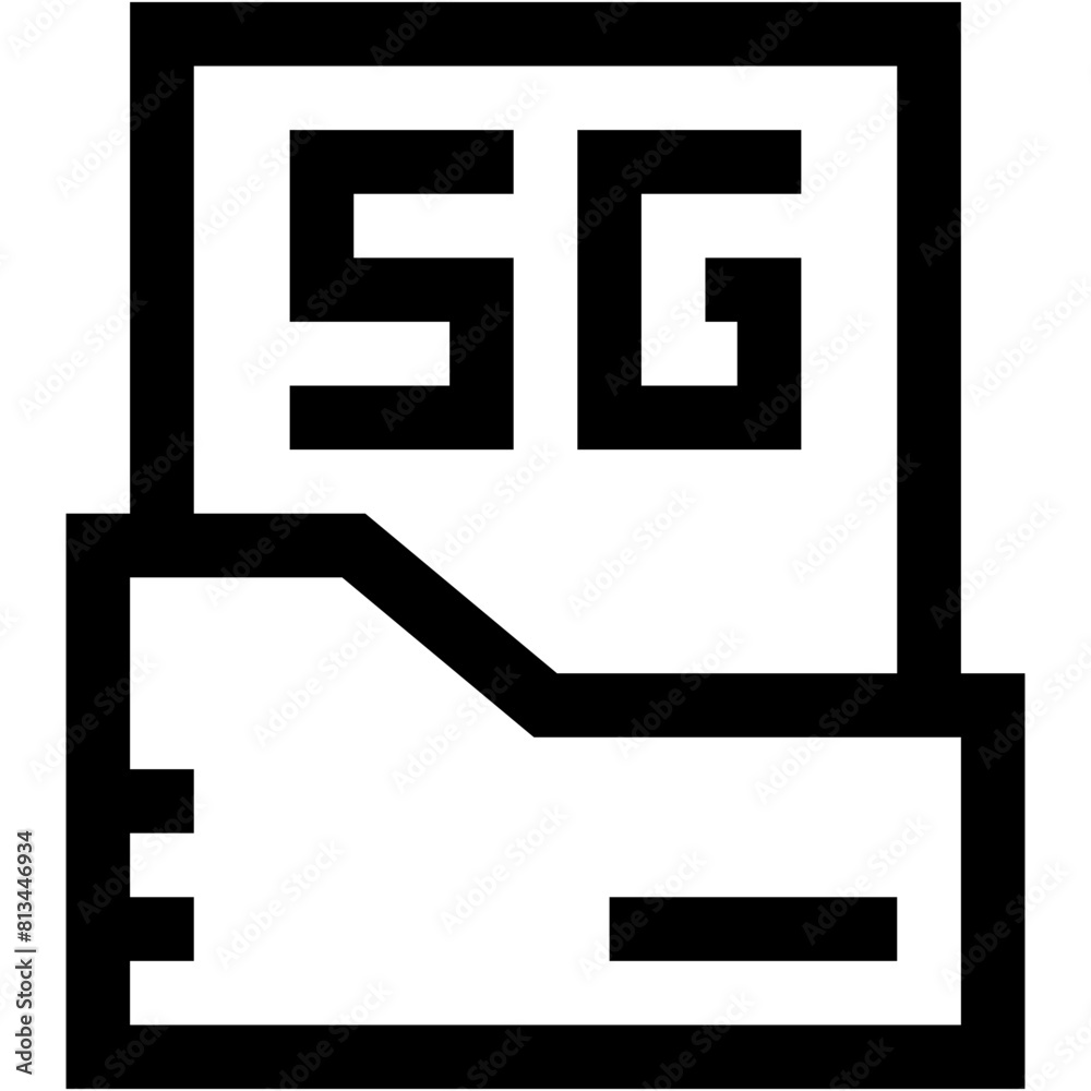 Vector Icon Document, Technology, 5G, internet, wireless Vector Icon Document, Technology, 5G, internet, wireless
