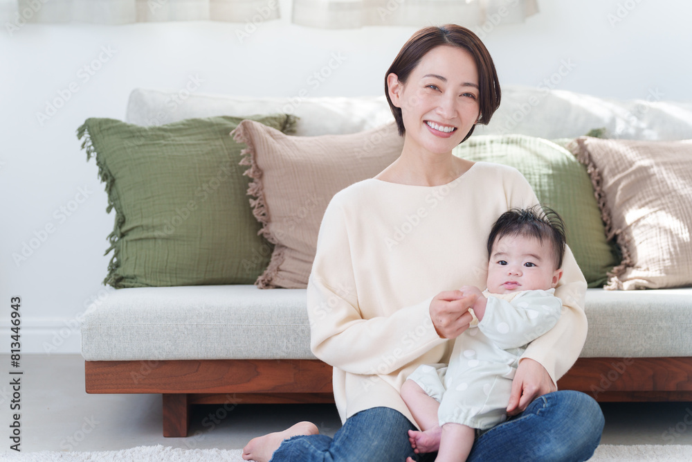 笑顔のお母さんと赤ちゃん 笑顔のお母さんと赤ちゃん