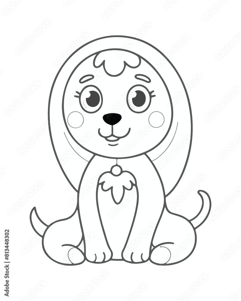Obraz premium Animal Coloring Book Page For Kids