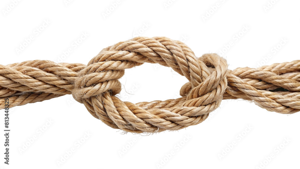String, set rope isolated on white, top view