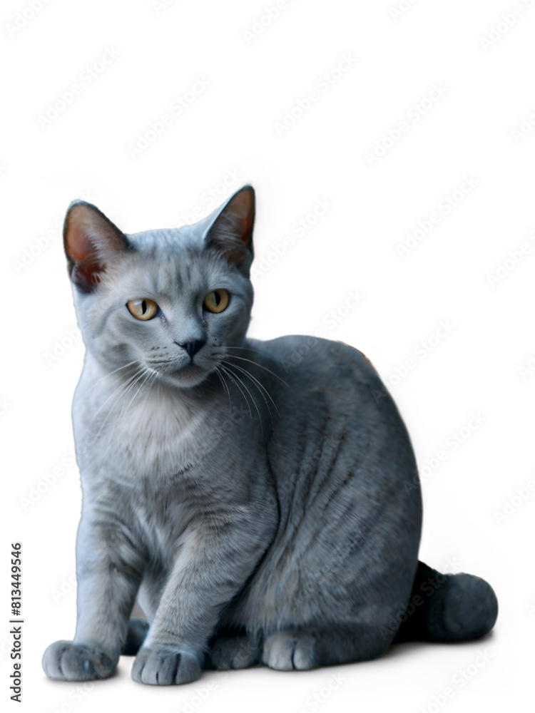 Obraz premium british shorthair cat on transparent background, cat clipart png