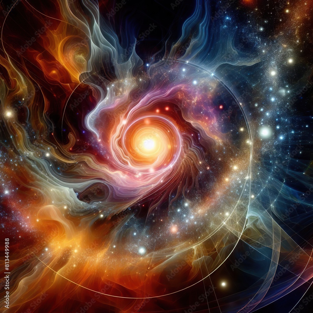 Fototapeta premium Celestial Patterns: Exploring Design in the Cosmos