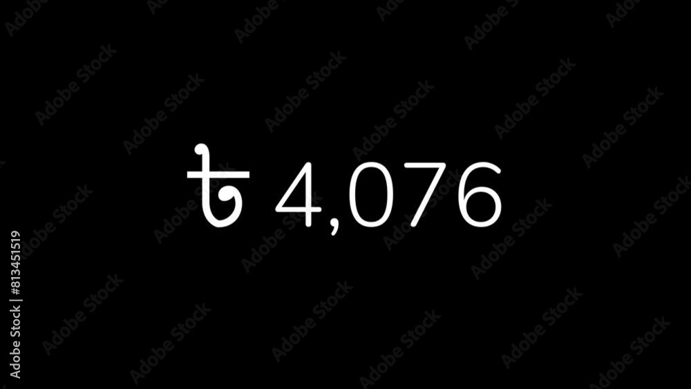 Bangladeshi Taka Amount Counting from 0 to 1 Million in 60 Seconds Animation. HD Resolution Animation. Minimalist Style with Transparent Background. Alpha Channel Included. Bangladeshi Taka Amount Counting from 0 to 1 Million in 60 Seconds Animation. HD Resolution Animation. Minimalist Style with Transparent Background. Alpha Channel Included.