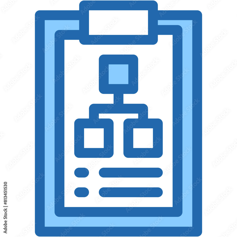 Fototapeta premium Vector Icon planning, strategy, tactical, clipboard, list