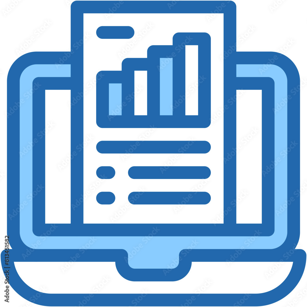 Vector Icon Analysis, growth, chart, report, laptop Vector Icon Analysis, growth, chart, report, laptop