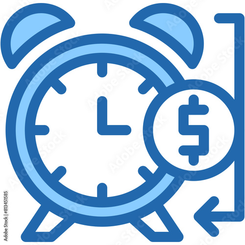 Vector Icon time, Budget, deposit, dollar, money