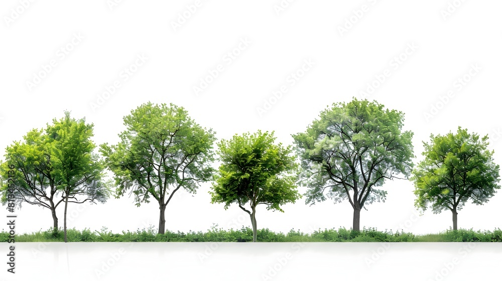Fototapeta premium Verdant Collection of Trees in Idyllic Outdoor Landscape