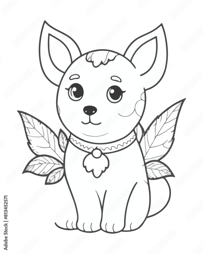 Fototapeta premium Coloring Book Page For Kids.