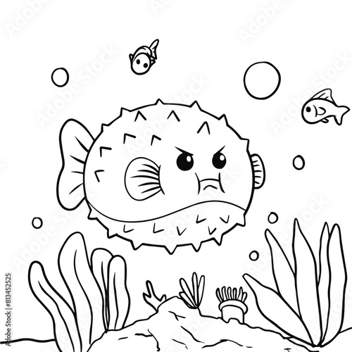 Puffer Fish Coloring Page