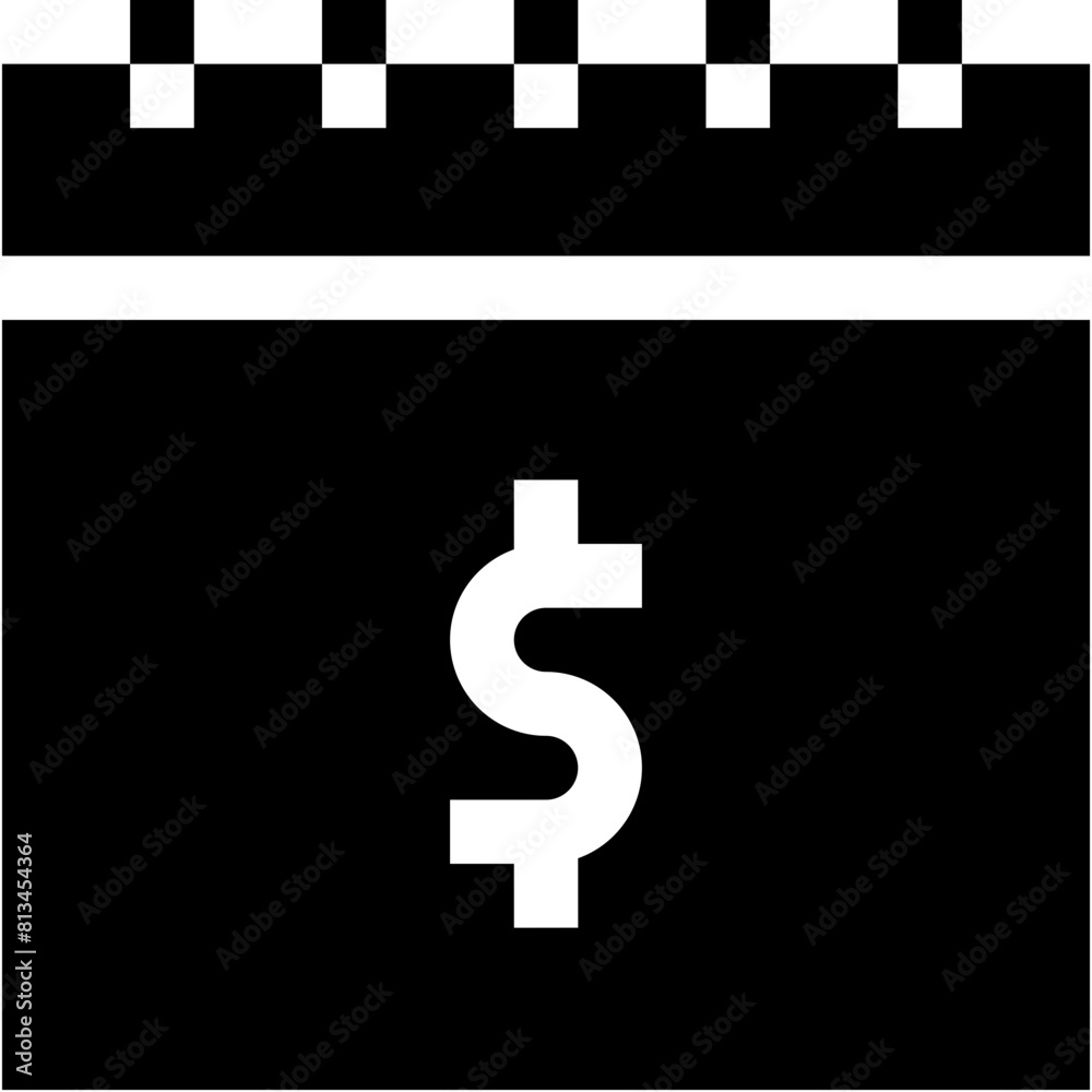 Vector Icon Calendar, schedule, time and date, dollar, currency Vector Icon Calendar, schedule, time and date, dollar, currency