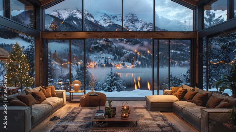 Fototapeta premium Modern residential, hotel, and homestay interior spaces