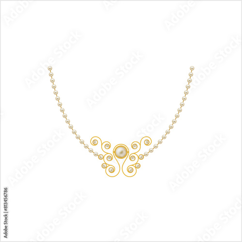 Pearl Gold Jewelry , Necklace Jewellery,