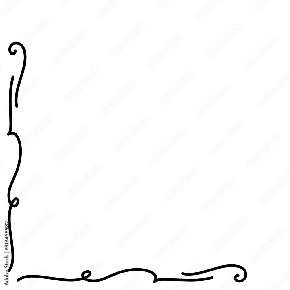 Doodle Simple Corner Border Doodle Simple Corner Border