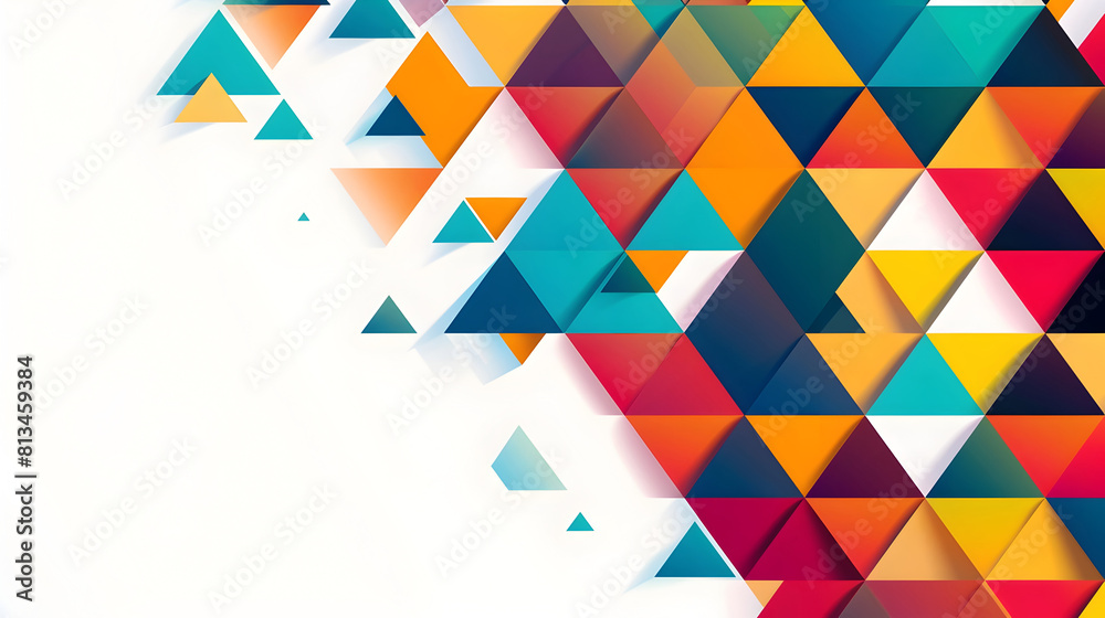 Captivating Geometric Abstract with Vibrant Color Palette and Ample Copyspace for Design Layouts Captivating Geometric Abstract with Vibrant Color Palette and Ample Copyspace for Design Layouts