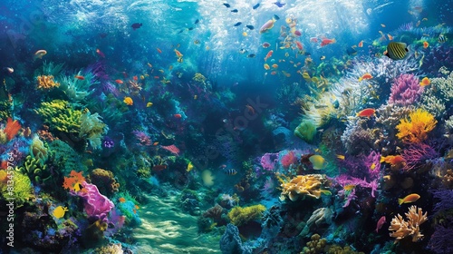 coral reef in sea © SAJAWAL JUTT