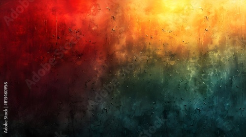 Bold Abstract Grunge Textured Background with Vibrant Colorful Splashes and Brushstrokes for Creative Design and Multimedia Projects © prasong.
