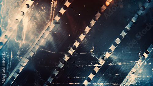 Vintage film overlay background with scratch dust on transparent background
, Generative AI photo
