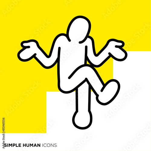 シンプルな人間のアイコンシリーズ,呆れる人