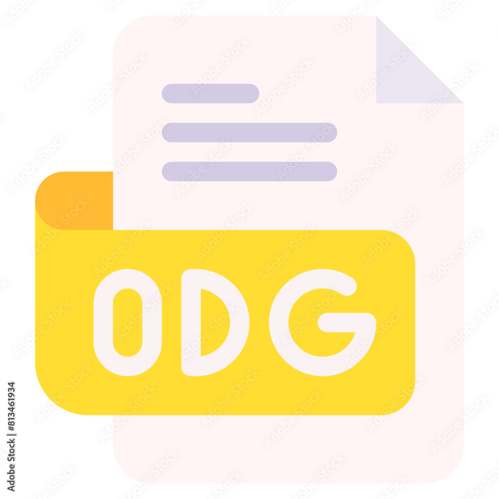 Vector Icon odg, file type, file format, file extension, document