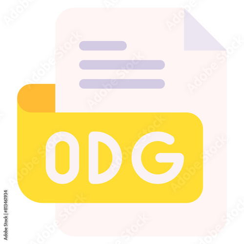 Vector Icon odg, file type, file format, file extension, document photo