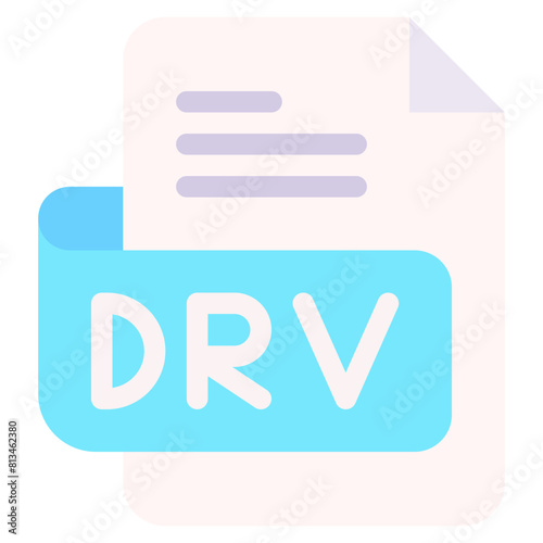 Vector Icon drv, file type, file format, file extension, document © Icon