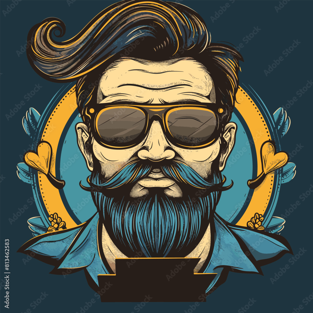 Fototapeta premium skull with sunglasses